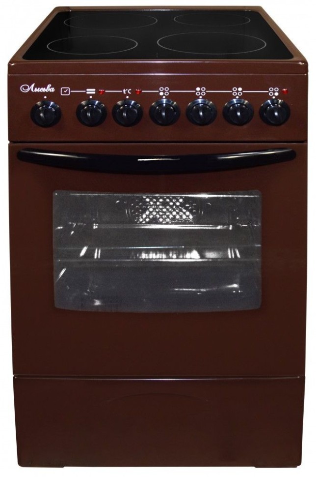 Плита Электрическая Лысьва EF4006MK00 коричневый стеклокерамика (без крышки)  