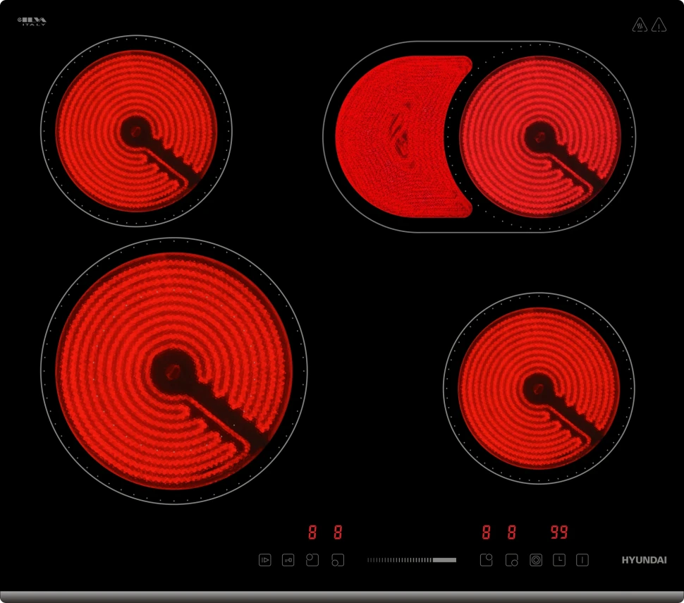 Варочная поверхность Hyundai HHE 6672 BG черный