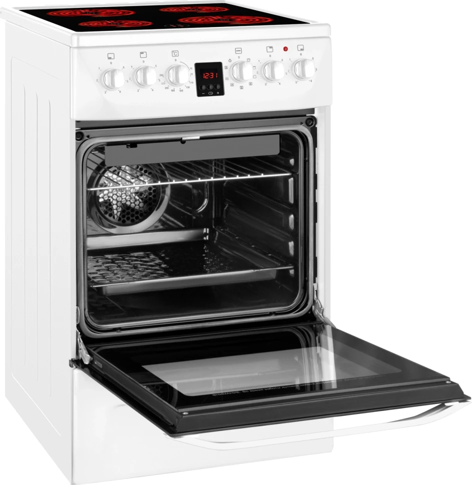 Плита Электрическая Weissgauff WES 2V16 WE Premium Line белый стеклокерамика (без крышки)  