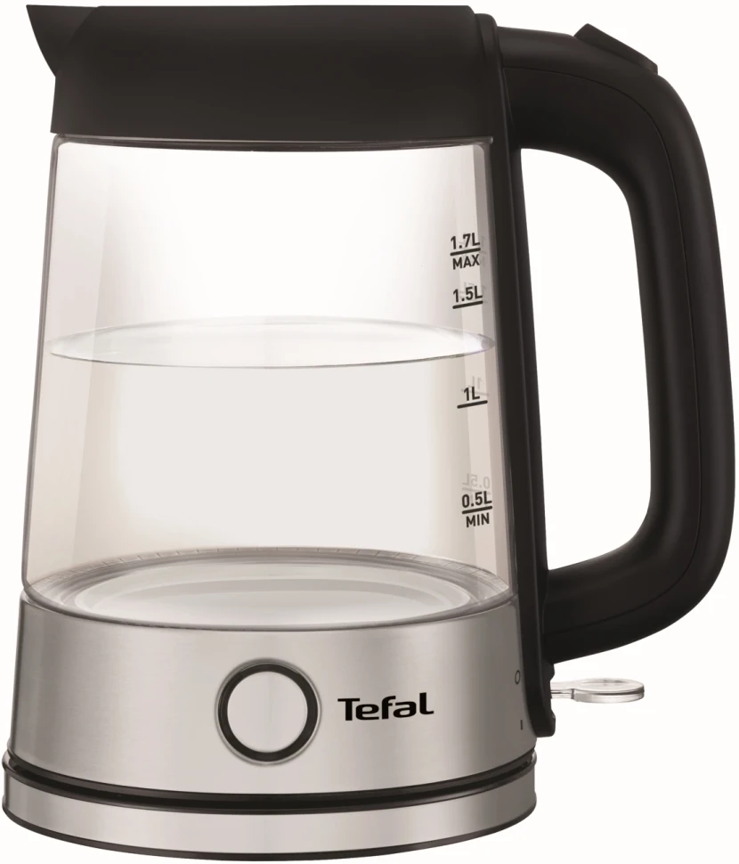 Чайник электрический Tefal Glass Kettle KI750D30 1.7л. 2400Вт серебристый корпус: стекло/металл (8010000020)  