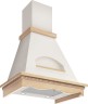 Вытяжка каминная Elikor Бельведер 90П-650-П3Д бежевый/дуб неокрашенный управление: ползунковое (1 мотор)  