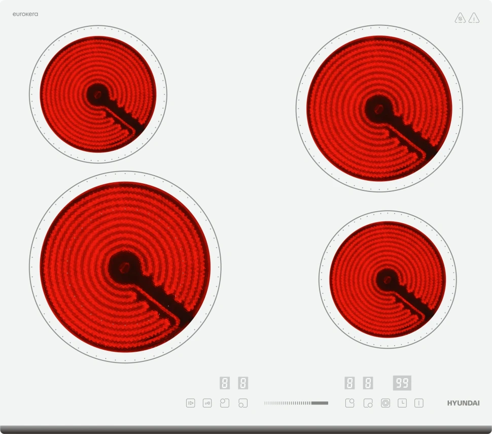 Варочная поверхность Hyundai HHE 6452 WG белый