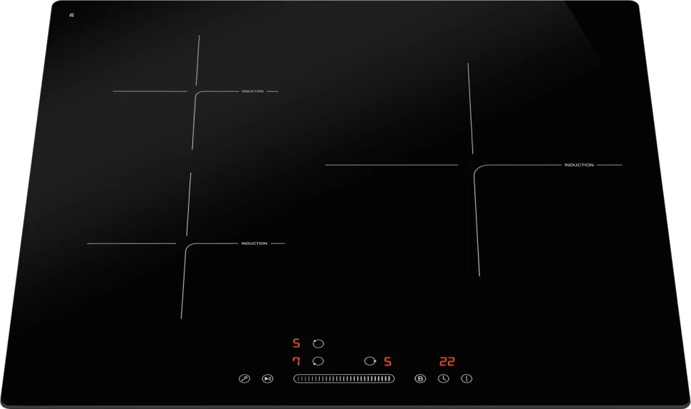 Индукционная варочная поверхность Weissgauff HI 630 BSG черный  