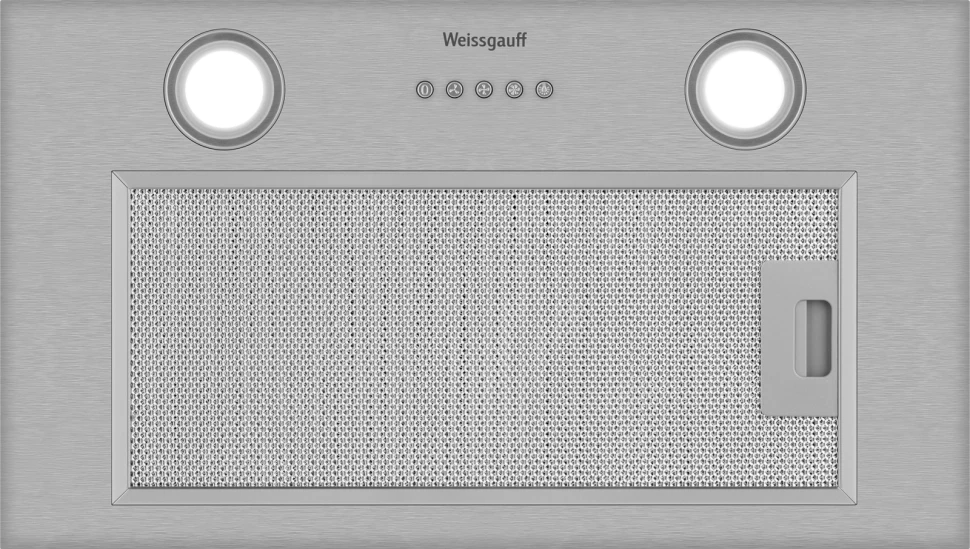 Вытяжка встраиваемая Weissgauff Box 600 PB IX нержавеющая сталь управление: кнопочное (1 мотор)  