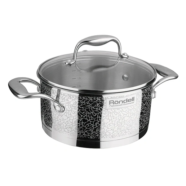 Кастрюля Rondell Vintage RDS-343 3л. d=20см (с крышкой) стальной