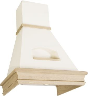 Вытяжка каминная Elikor Бельведер Валенсия 90П-650-П3Д бежевый/дуб неокрашенный управление: ползунковое (1 мотор)  