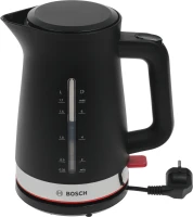 Чайник электрический Bosch TWK4M 1.7л. черный корпус: пластик (TWK4M223)