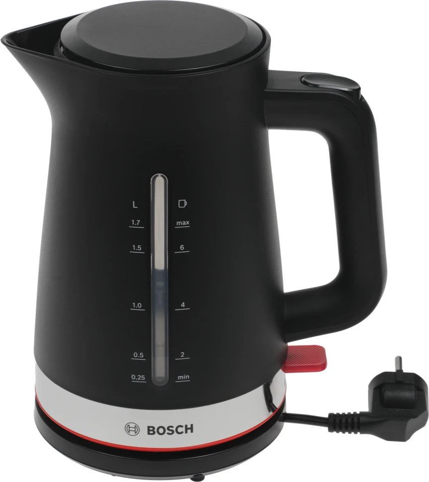 Чайник электрический Bosch TWK4M 1.7л. черный корпус: пластик (TWK4M223)  