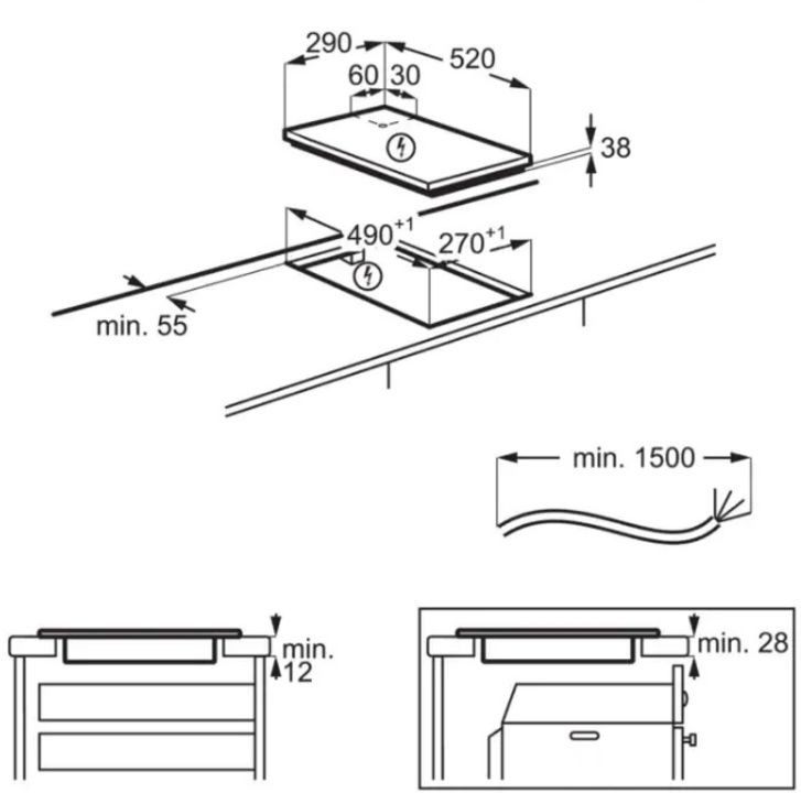 Варочная поверхность AEG HRB32310CB черный