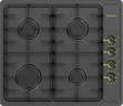 Газовая варочная поверхность Darina 1T18 BGM 341 11 At антрацит