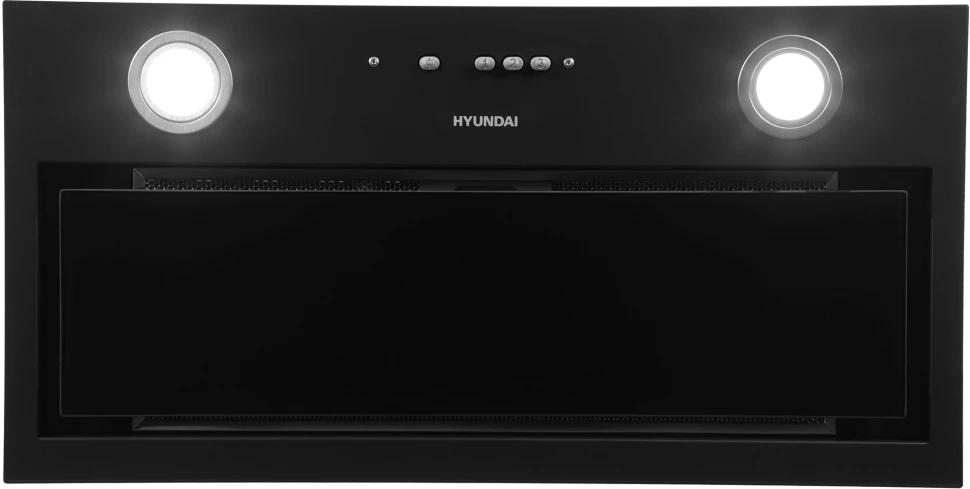 Вытяжка встраиваемая Hyundai HBB 6036 BG черный управление: кнопочное (1 мотор)  